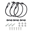 3 Set 15 inch Boat Fishing Rod Tamer Saver Holder Hold Down Elastic Rope Kayak