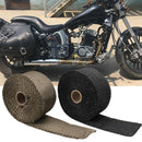 5m*5cm Black High Temp Exhaust Magma Manifold Heat Wrap & 4 Stainless Steel Ties