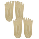 2Pairs Toe Socks No Show Running Five Toes Cotton Crew Boat Socks for Women