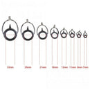 4X(8 Pcs Fishing Rod Guide Oval Fishing Rod Eyes Guides Line Rings Pole RepU4F3)