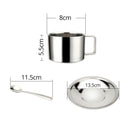 Stainless Steel Coffee Tea Mug Cup Set Camping Travel Outdoor Drinking Picnic