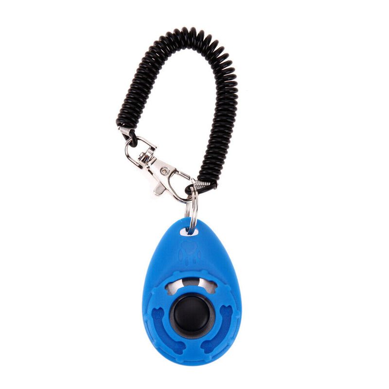 1pc Pet Trainer Pet Dog Training Adjustable Sound Key Chain Clicker(Blue) A