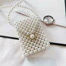 Retro Girl Elegant Pearls Shoulder Handbags Women Beads Small Crossbody Bag