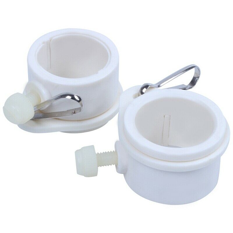 2X Rotating FlagPole Mounting Rings Grommet Clip Attachments
