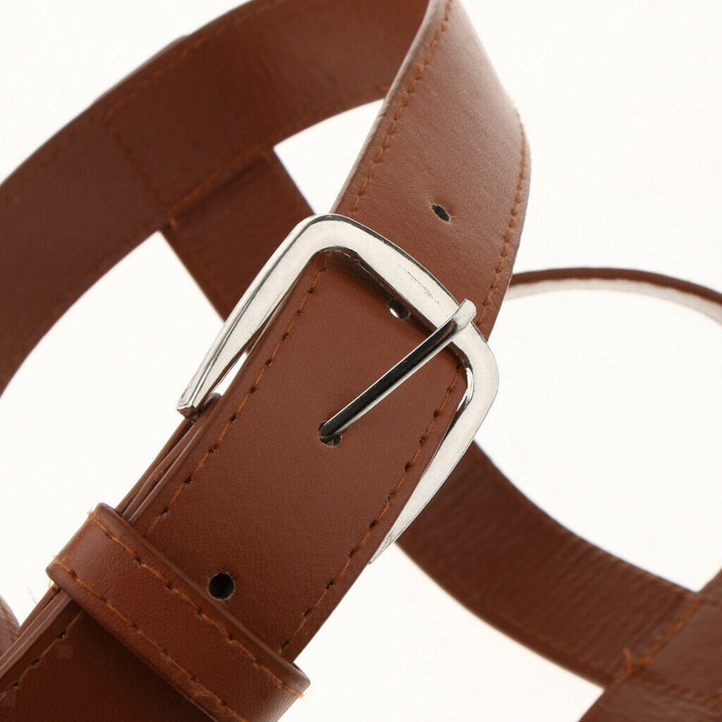 Carrying Strap for Picnic Blanket Throw Travel Rug Brown Leather Carry Strap