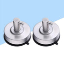 2Pcs Wall-Mounted Hooks Stainless Steel Suction Cup Hanger Hooks Wall Hangi