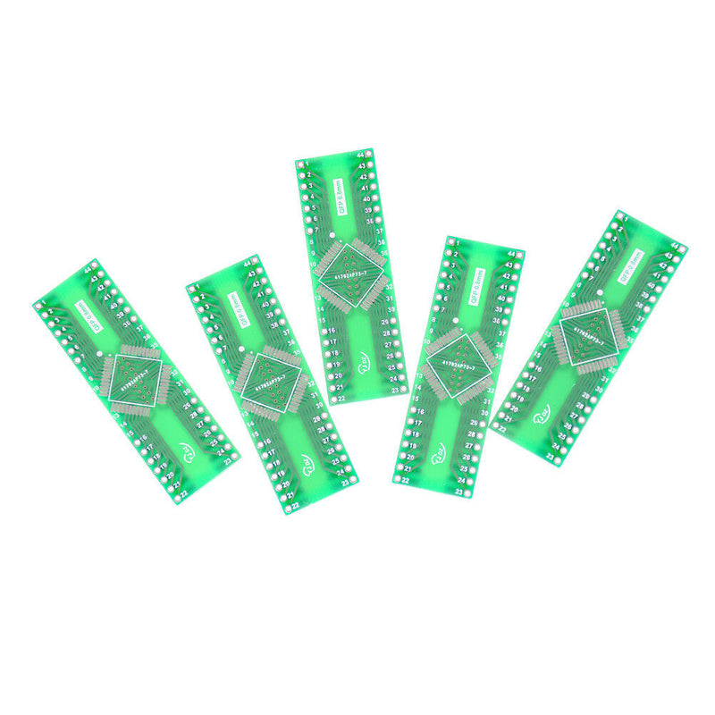 5 PCS QFP 44 Pin Pitch 0.8 mm to DIP 44 2.54 mm Adapter PCB Board Converter S Pg