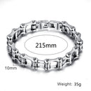 Punk Stainless Steel Bracele Biker Bicycle Motorcycle Chain Bracelets 8.5" FT