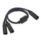 3Pin XLR Male Jack To Dual 2 Male Plug Y Splitter Adaptor Audio Cable Black