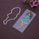 1Pc Silicone Fashion Girl Stamp Metal Cutting Dies Stencil Frame Scrapbook DIY