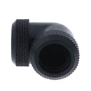 14mm OD G1/4 Inner Thread 90 Degree Water Cooling Tube Connector(Black)