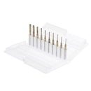10x 1/8'' 0.8-3.175mm PCB Drill Bit Set Engraving Cutter Rotary CNC End Mill 3C
