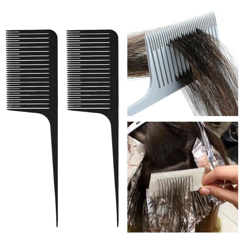 2pcs ABS Plastic Weave Highlighting Foiling Hair Comb Salon Hair Combs Tool