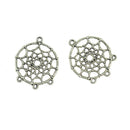 100Pcs Dreamcatcher Charm Pendants Connector 4 Holes for DIY Jewelry Making