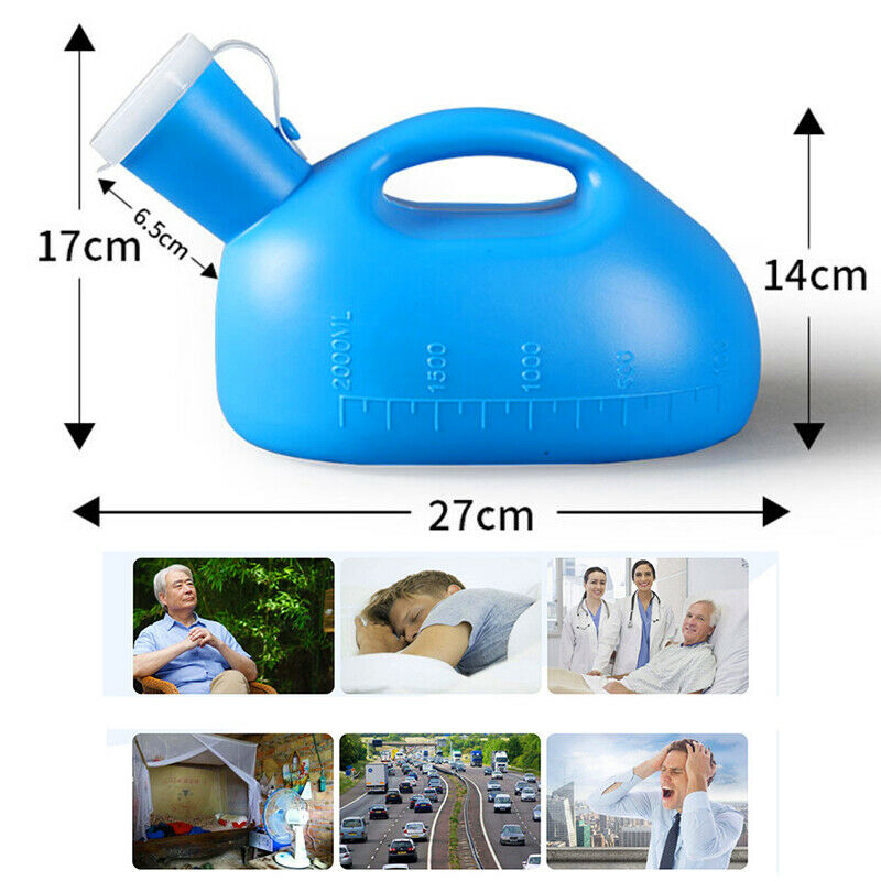 2000ml Portable Outdoor Urine Collector Bottle Male Men Pee Camping Travel #