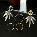 5PCS Geometric Leaf Drop Dangle Earrings Ear Stud Earrings Set Women Jewelry JR