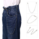 75cm Unisex Fashion Rock Punk Style Jeans Metal Pants  Hip-hop Key Chain Sil- Kw