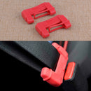 2pcs Auto Car Seat Belt Adjuster Safety Buckle Anti-Scratch Protection Soft Case