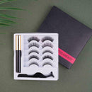 Magnetic Liquid Eyeliner False Eyelashes Tweezer Waterproof Eye Kits Lashes G4F4