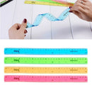 Soft 30cm Ruler Multicolour Flexible Creative Stationery Rule School Supply New
