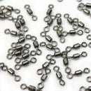 100x High Quality Link Fishing Soild Rings Swivels Connectors for Sea Coarse Hot