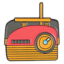 Retro Radio Brooch Badge Jacket Jewelry Backpack Accessories Pin (Style 3)  A