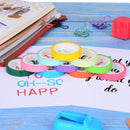 10x/box rainbow solid color sticky paper tape adhesive printing diy AL LU3C