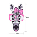 23cmTshirt patch Diy Zebra head pattern iron on for clothing transfer printing3C