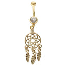 Women Anchor Bend Dangle Button Barbell Sexy Belly Navel Ring Bar Body PiercA8C3