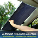 Aluminum Foil Automatic Retractable window car front Sunshade visor J8J8