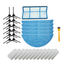 12 X Nylon Hepa Filter + Mop Cloth + Side Brushes For ILIFE Robotic Vacuum
