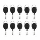 10pcs Retractable Badge Reel with Carabiner Belt Clip and Key Ring for ID C F9M3
