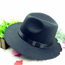 Unisex Classic Blower Jazz Hat Black Fedora Trilby Hat