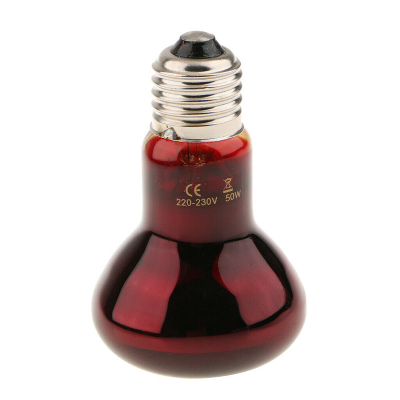 4x Reptile Terrarium UVA Heat Lamp Night-time Viewing Lighting 50W E27 Base