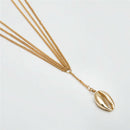 Simple Long Chain Tassel Body Chain Women Fashion Wild Shell Pendant U-Shap