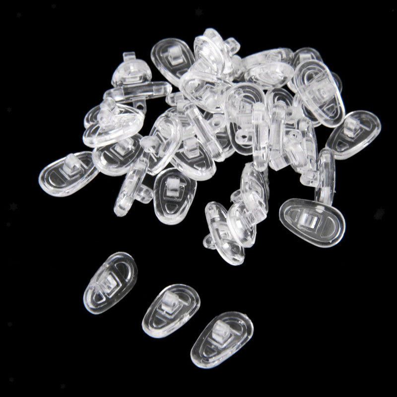 25 Pairs Screw in Clear Silicone Anti-Slip Nose Pads for Eyeglasses Sun Glasses