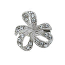 Elegant Bowknot Rhinestone Brooch Badge Lapel Backpack Jewelry Accessories