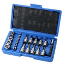 29PCS/Set Vanadium Steel Sleeve Socket Set & Bit Male Female E&T Sockets wi