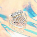 8 Keys Mini Crystal Kalimba Transparent Pocket Musical Finger Thumb Piano  A