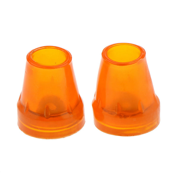 2 x Cane Tip 7/8 Inch Rubber Crutches, Chairs, Table Tips Floor Protector Orange