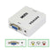 VGA to AV RCA Composite Converter Adapter Box with Audio PC to TV White