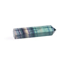 1PC Natural Fluorite Quartz Crystal Stone Colorful Striped Hexagonal Wand BX
