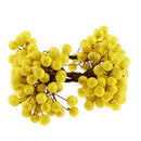 Artificial Holly Berry Simulation Foliage Spray Bunch Wedding Party Yellow 1