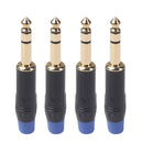 6.35 mm ABS Microphone Amplifier 6.35mm Connectors 3-Pole Stereo Audio Plugs