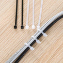 200pcs White Black Cable Wire Zip Tie Self Locking Nylon Cable Ties Strap