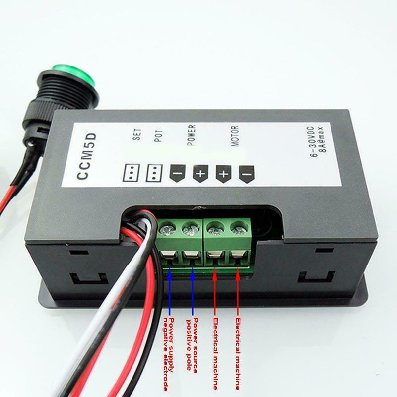 CCM5D Digital Display LED 6V 12V 24V  PWM Motor Controller Speed Regulator A