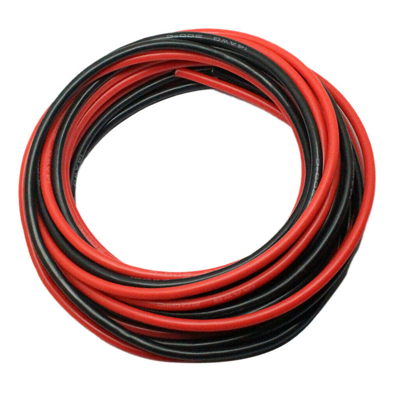 2 Roll 14 AWG 50 Feet Gauge Silicone Wire Flexible Stranded Copper Cables
