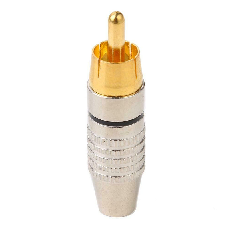10pcs RCA Soldering Connector Audio Video Plug DIY RCA Speaker Adapter Plug