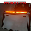 Motorcycle Turn Signal Lights Sequential Flowing 12 LED Strip Amber Accessories