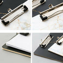 1 Pcs Cute A4 Marble Series Clipboard File Folder Stationary Board Hard Boa H5R5